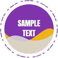 Abstract circle shape banners set 3 design template for print-on-demand