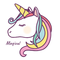 Unicorn background design design template for print-on-demand