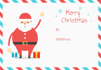 Nice santa claus christmas postcard design template for print-on-demand
