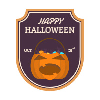 Halloween badges set 3 design template for print-on-demand
