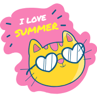 Summer badges collection with beach elements 3 design template for print-on-demand