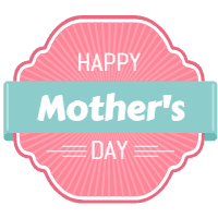 Mothers day labels 4 design template for print-on-demand
