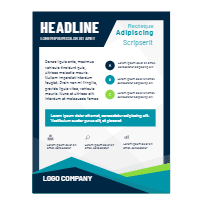 Business brochure template with space for text design template for print-on-demand