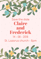 Wedding-card-invitation-floral-in-flat-style design template for print-on-demand