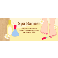 Set of spa center banners with candles and aromatic flowers 1 design template for print-on-demand