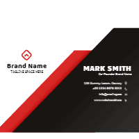 professional red and black business card design design template for print-on-demand