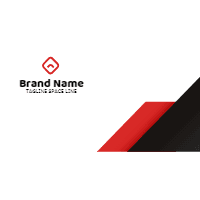 professional red and black business card design — back side, editable business card design template for print-on-demand