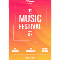Abstract Music Poster Templates design template for print-on-demand