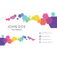 Colorful business card design template for print-on-demand