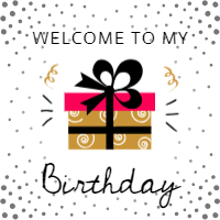 Flat birthday card set 1 design template for print-on-demand