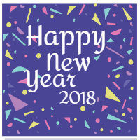 Set of colourful square new year greeting cards 3 design template for print-on-demand