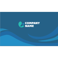 Modern business card design template for print-on-demand