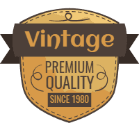 Badge collection with vintage style 5 design template for print-on-demand