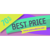 Flat sale banners 2 design template for print-on-demand