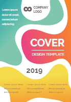 Covers collection with organic shapes 3 design template for print-on-demand