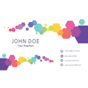 Colorful business card — front side, editable business card design template for print-on-demand