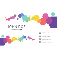 Colorful business card design template for print-on-demand