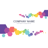Colorful business card — back side, editable business card design template for print-on-demand