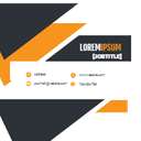 Corporate card in modern style — front side, editable business card design template for print-on-demand