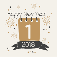 Happy new year cards with nice fonts 4 design template for print-on-demand