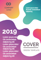 Covers collection with organic shapes 1 design template for print-on-demand
