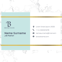Business card with marble texture design template for print-on-demand