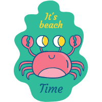Summer badges collection with beach elements 1 design template for print-on-demand