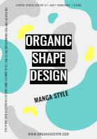 Cover template collection with organic shape 4 design template for print-on-demand