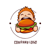 Collection of cute logos for food industry 4 design template for print-on-demand