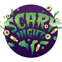 Halloween lettering background design design template for print-on-demand