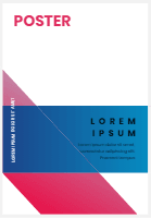 Trendy colorful geometric brochure flyer design 2 design template for print-on-demand