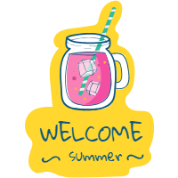 Summer badges collection with beach elements 2 design template for print-on-demand