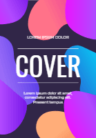Cover template collection with organic shapes 1 design template for print-on-demand