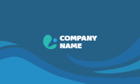 Modern business card design template for print-on-demand