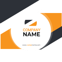 Corporate card in modern style — back side, editable business card design template for print-on-demand