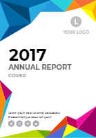 2017 brochure with full color polygonal shapes 1 design template for print-on-demand
