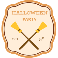 Halloween badges set 2 design template for print-on-demand