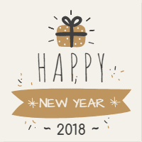 Happy new year cards with nice fonts 2 design template for print-on-demand