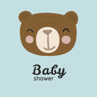 Baby cards collection with cute elements 1 design template for print-on-demand