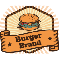 Vintage selection of burger logos 1 design template for print-on-demand