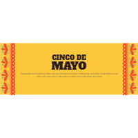 Set of cinco mayo banners with traditional elements 1 design template for print-on-demand
