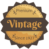 Badge collection with vintage style 2 design template for print-on-demand