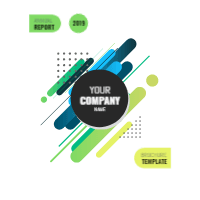Modern anual report brochure template design template for print-on-demand