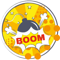 Colorful stickers with modern style 1 design template for print-on-demand
