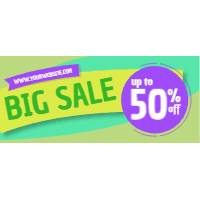 Flat sale banners 1 design template for print-on-demand