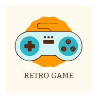 Gaming logo collection with flat design 1 design template for print-on-demand