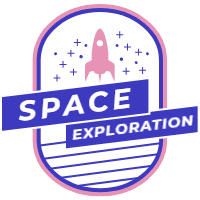 Space elements stickers 2 design template for print-on-demand