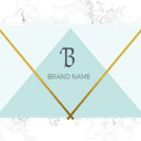 Business card with marble texture — back side, editable business card design template for print-on-demand