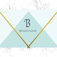 Business card with marble texture — back side, editable business card design template for print-on-demand