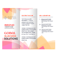 Modern brochure with warm colors design template for print-on-demand